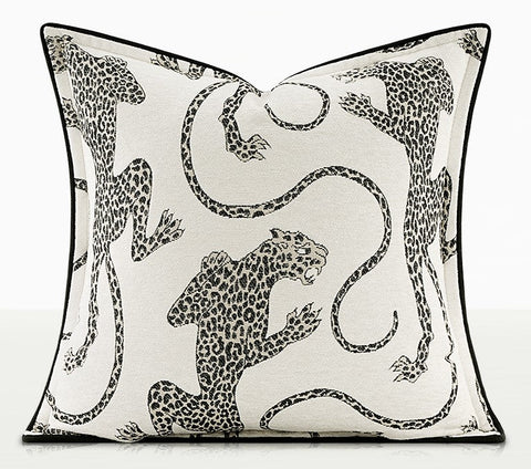 Decorative Cheetah Pattern Pillow Covers, Modern Pillows for Couch, Large Modern Sofa Pillow Cases, Abstract Decorative Throw Pillows for Living Room-ArtWorkCrafts.com