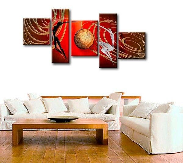 Simple Modern Art, Love Abstract Painting, Bedroom Room Wall Art Paintings, Abstract Art of Love, 5 Piece Canvas Painting