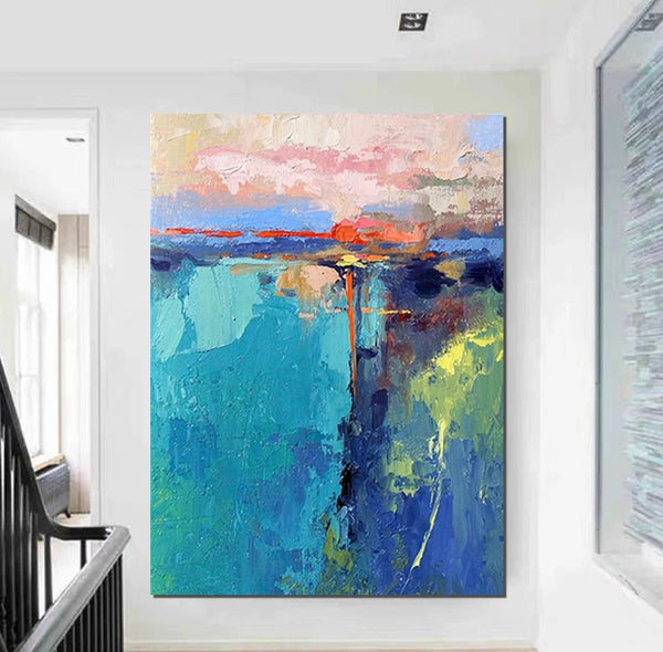 Modern Paintings, Contemporary Art Painting, Bedroom Acrylic Painting, Simple Painting Ideas, Living Room Wall Painting, Extra Large Canvas Painting-ArtWorkCrafts.com