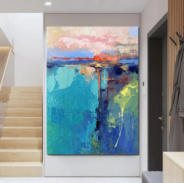 Modern Paintings, Contemporary Art Painting, Bedroom Acrylic Painting, Simple Painting Ideas, Living Room Wall Painting, Extra Large Canvas Painting-ArtWorkCrafts.com