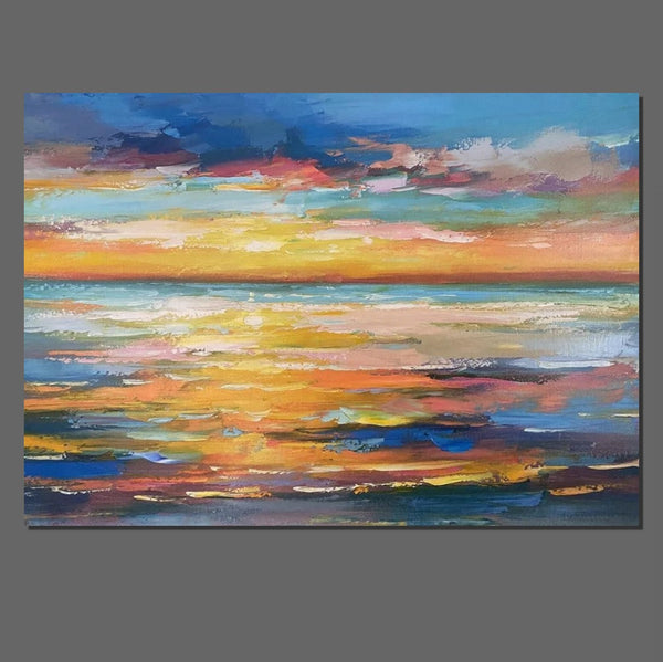 Hand Painted Acrylic Painting, Original Landscape Paintings, Wall Painting for Living Room, Canas Paintings for Dining Room-ArtWorkCrafts.com