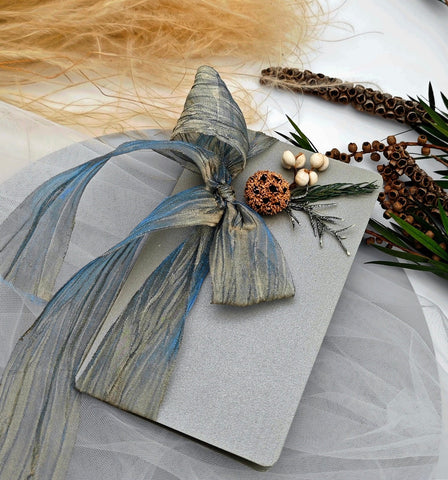 Original Handmade Anniversary Greeting Card, Creative Birthday Greeting Card, Beautiful Valentine's Day Greeting Card, Unique Wedding Greeting Card, Dried Flower Bowknot Greeting Cards-ArtWorkCrafts.com
