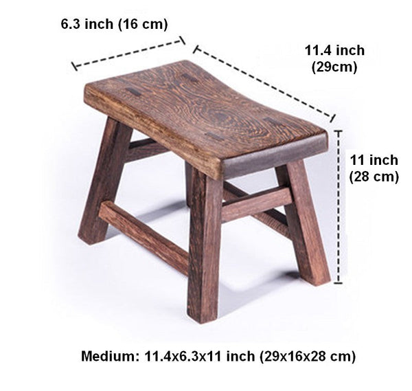 Wenge Wood Stool, Children's Wooden Stool, Shoe-changing Stool, Solid Wood low Stool, Sofa Stool, Dining Table Stool-ArtWorkCrafts.com