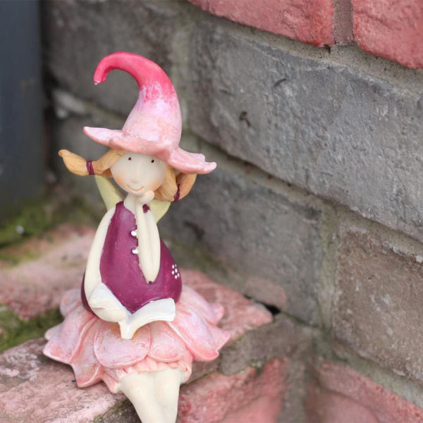 Lovely Flower Fairy Statue for Garden, Beautiful Cute Garden Courtyard Ornaments, Creative Villa Outdoor Decor Gardening Ideas, Unique Modern Garden Sculptures-ArtWorkCrafts.com