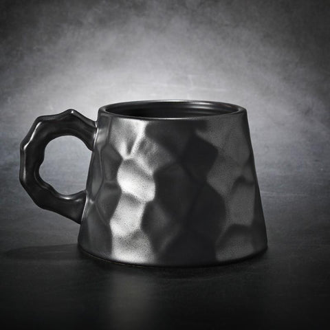 Ceramic Coffee Mug, Large Capacity Coffee Cups, Large Handmade Pottery Coffee Cup, Large Tea Cup, Black Coffee Cup-ArtWorkCrafts.com