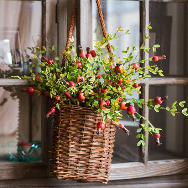 Pomegranate Branch, Beautiful Flower Arrangement Ideas for Home Decoration, Table Centerpiece, Artificial Fruit Plants, Spring Artificial Floral for Dining Room-ArtWorkCrafts.com