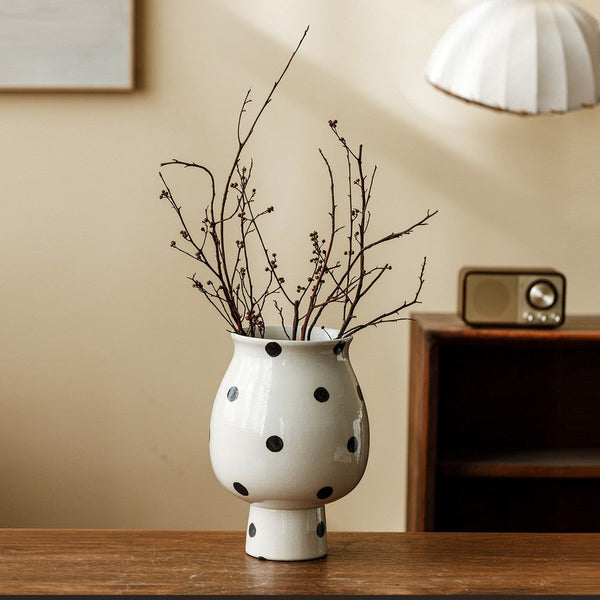 Small Flower Vases on Table, Handmade Water Holding Flower Vase, Ceramic Bud Vases, Modern Porcelain Flower Vases-ArtWorkCrafts.com