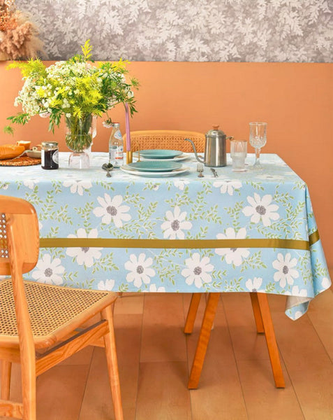 Modern Table Cloths for Dining Room, Farmhouse Cotton Table Cloth, Kitchen Rectangular Table Covers, Square Tablecloth for Round Table, Wedding Tablecloth-ArtWorkCrafts.com