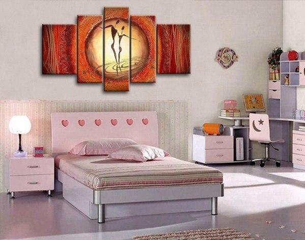 Extra Large Wall Art, Abstract Figure Painting, Bedroom Canvas Painting, Buy Art Online-ArtWorkCrafts.com