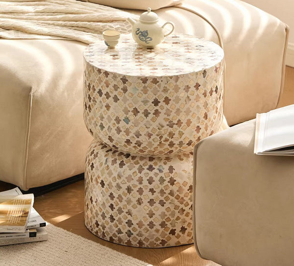 Modern Side Table, Contemporary Bedside Table, Bedside Small Side Table, Elegant Small End Table, Creative Coffee Table, Contemporary Side Table, Portable Casual Side Table, Shell Small Sofa Side Table-ArtWorkCrafts.com