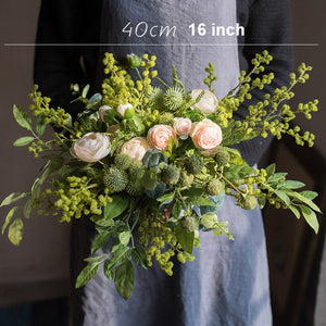 Spring Flower Arrangement for Living Room, Ranunculus Asiaticus, Globe Amaranth, Botany Plants, Beautiful Modern Flower Arrangement Ideas for Home Decoration-ArtWorkCrafts.com