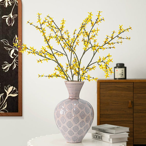 Contemporary Vases for Modern Home Decor, Porcelain Flower Vases, Flower Vases on Table, Ceramic Bouquet Vases, Dining Table Centerpiece-ArtWorkCrafts.com