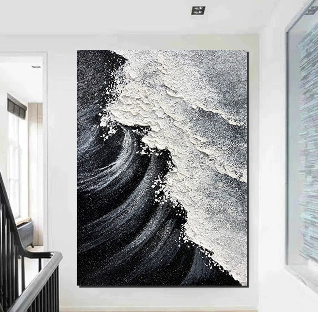 Heavy Texture Acrylic Paintings, Canvas Painting Ideas for Bedroom, Large Abstract Canvas Paintings, Hand Painted Wall Painting-ArtWorkCrafts.com
