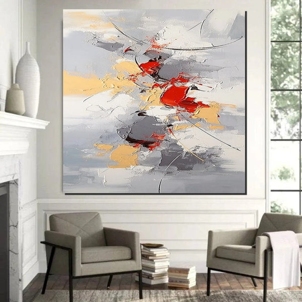 Canvas Paintings for Living Room, Large Wall Art for Bedroom, Simple Modern Art, Contemporary Art on Canvas, Hand Painted Heavy Texture Paintings-ArtWorkCrafts.com