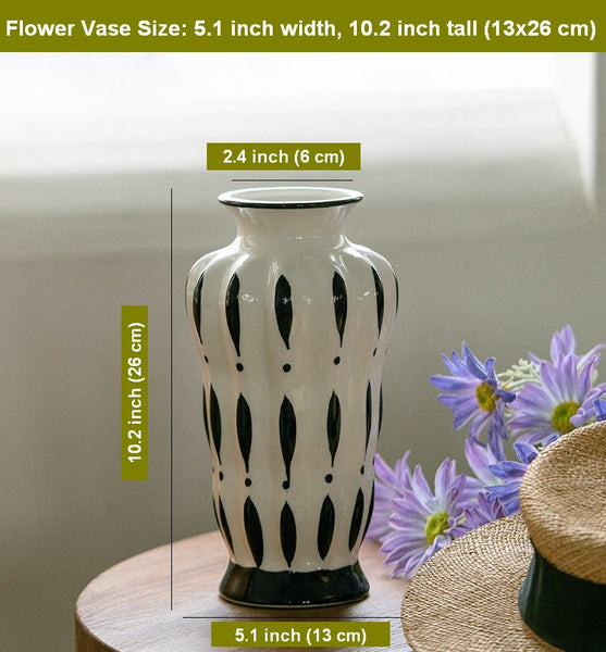 Handmade Bouquet Ceramic Vases, Modern Flower Vases on Table, Porcelain Flower Vases, Water Holding Flower Vases-ArtWorkCrafts.com
