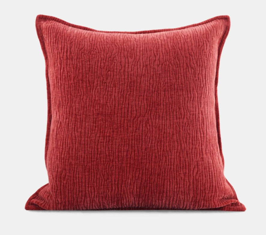 Modern Sofa Pillow Covers, Large Decorative Throw Pillows for Couch, Red Contemporary Throw Pillow for Living Room-ArtWorkCrafts.com