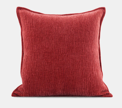 Modern Sofa Pillow Covers, Large Decorative Throw Pillows for Couch, Red Contemporary Throw Pillow for Living Room-ArtWorkCrafts.com