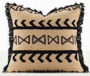 Ethnic Square Modern Throw Pillows for Couch, Contemporary Modern Sofa Pillows, Decorative Throw Pillows for Bedroom, Large Throw Pillow for Interior Design-ArtWorkCrafts.com