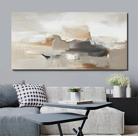 Bedroom Acrylic Painting, Living Room Wall Painting, Simple Painting Ideas, Contemporary Art Painting, Modern Paintings, Large Canvas Painting-ArtWorkCrafts.com