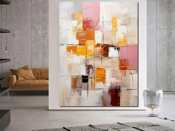 Modern Paintings for Dining Room, Hand Painted Canvas Art, Bedroom Wall Art Ideas, Simple Modern Art, Contemporary Modern Wall Art Paintings-ArtWorkCrafts.com