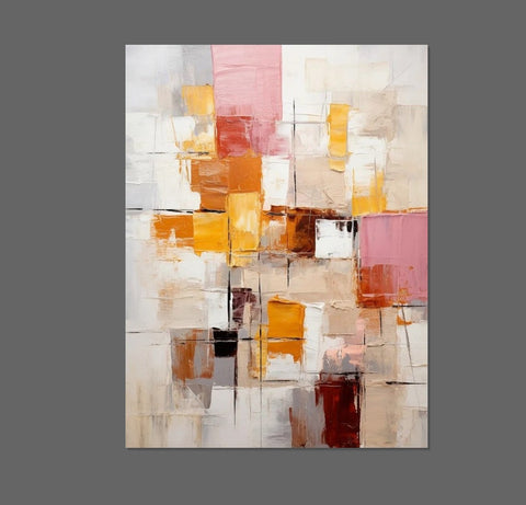Modern Paintings for Dining Room, Hand Painted Canvas Art, Bedroom Wall Art Ideas, Simple Modern Art, Contemporary Modern Wall Art Paintings-ArtWorkCrafts.com