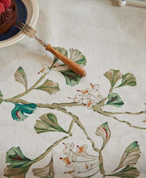 Extra Large Modern Rectangular Tablecloth for Dining Room Table, Ginkgo Leaves Table Covers, Square Tablecloth for Kitchen, Large Tablecloth for Round Table-ArtWorkCrafts.com
