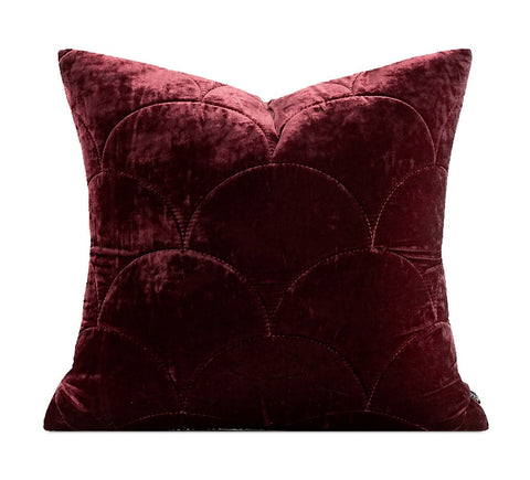 Modern Pillows for Couch, Red Decorative Pillow Covers, Decorative Throw Pillows for Living Room, Large Modern Sofa Pillows-ArtWorkCrafts.com