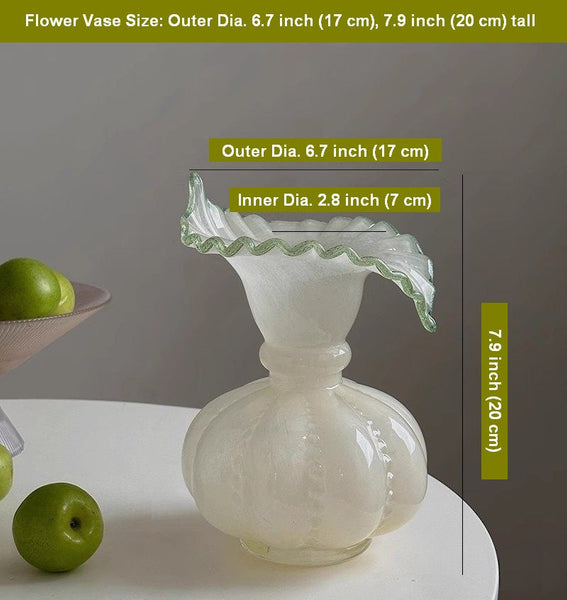 Creative Modern Vase for Living Room, Decorative Flower Vases on Table, Small Flower Vase, Modern Glass Flower Vases, Handmade Glass Bud Vases-ArtWorkCrafts.com
