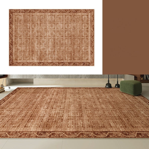 Large Abstract Rugs for Living Room, Mid Century Geometric Contemporary Modern Rugs Next to Bed, Large Modern Area Rugs-ArtWorkCrafts.com