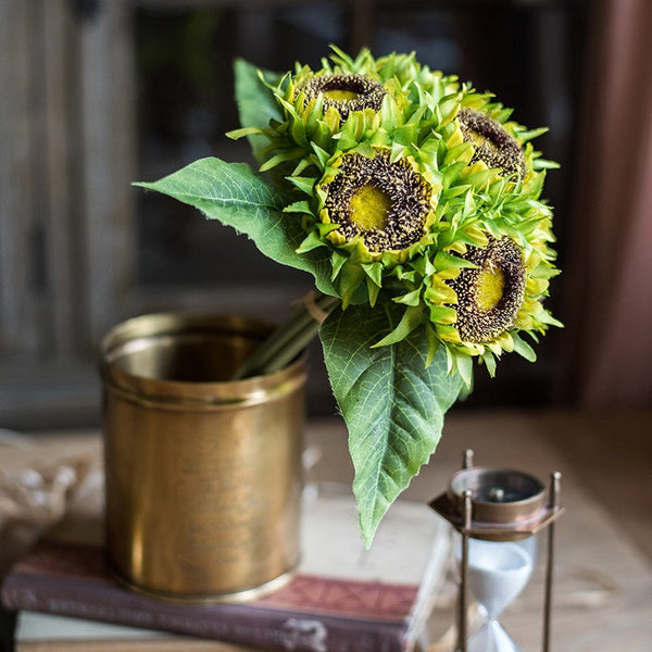 Unique Flower Arrangement for Home Decoration, A Bunch of Sunflowers, Bedroom Flower Arrangement Ideas, Beautiful Artificial Flowers for Living Room-ArtWorkCrafts.com
