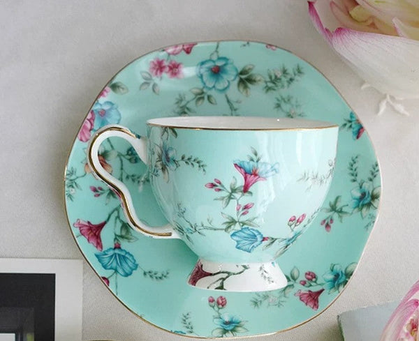 Elegant Coffee Cup, Porcelain Coffee Cups, Coffee Cup in Gift Box, Porcelain Tea cups, Vintage Tea Cup Set, British Tea Cup with Saucer, Afternoon Tea Cup with Saucer Set-ArtWorkCrafts.com