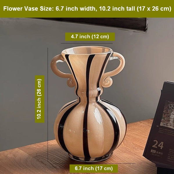 Creative Modern Vases for Living Room, Flower Vases on Table, Modern Glass Flower Vases, Glass Flower Vases, Handmade Glass Bud Vases-ArtWorkCrafts.com