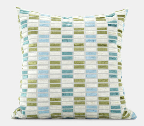 Modern Throw Pillows, Green Modern Sofa Pillows, Large Square Pillows, Decorative Pillows for Couch, Decorative Throw Pillows for Living Room Couch-ArtWorkCrafts.com