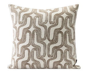 Large Contemporary Throw Pillow for Interior Design, Abstract Decorative Throw Pillows, Geometric Square Modern Throw Pillows for Couch