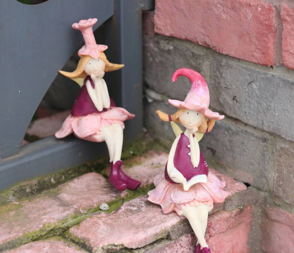 Lovely Flower Fairy Statue for Garden, Beautiful Cute Garden Courtyard Ornaments, Creative Villa Outdoor Decor Gardening Ideas, Unique Modern Garden Sculptures-ArtWorkCrafts.com
