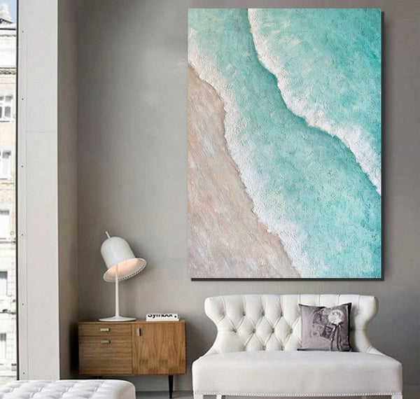 Large Painting on Canvas, Living Room Wall Art Paintings, Buy Paintings Online, Simple Acrylic Painting Ideas, Acrylic Abstract Painting Behind Couch-ArtWorkCrafts.com