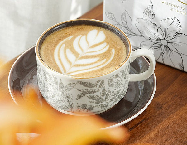 Vintage Bone China Porcelain Tea Cup Set, Unique British Tea Cup and Saucer in Gift Box, Royal Ceramic Cups, Elegant Ceramic Coffee Cups-ArtWorkCrafts.com