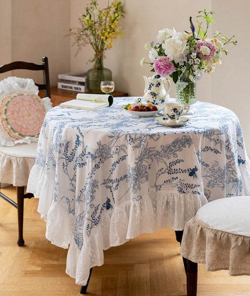 Wild Bee embroidery Tablecloth for Home Decoration, Rectangle Tablecloth for Dining Room Table, Square Tablecloth for Round Table-ArtWorkCrafts.com