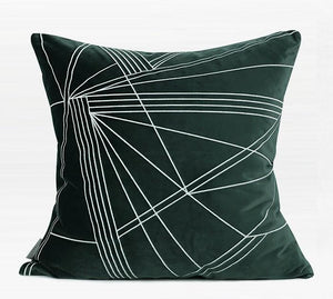 Modern Sofa Pillows, Dark Green Throw Pillows, Large Simple Modern Pillows, Decorative Pillows for Couch, Contemporary Throw Pillows-ArtWorkCrafts.com