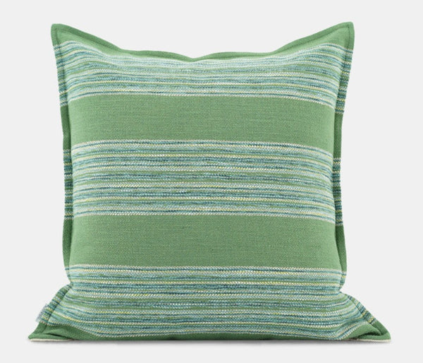 Green Modern Sofa Pillows for Couch, Contemporary Decorative Pillow Covers, Large Decorative Pillows for Living Room-ArtWorkCrafts.com