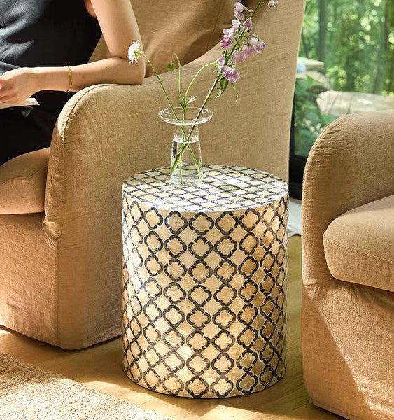 Modern Side Table, Small End Table, Portable Casual Side Table, Shell Small Sofa Side Table, Contemporary Bedside Table, Bedside Small Side Table, Creative Coffee Table, Contemporary Side Table-ArtWorkCrafts.com