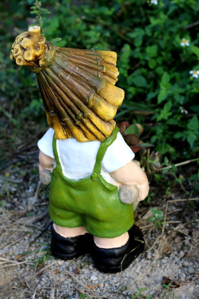 Large Boy Cart and Girl Carry Basket Statues, Flower Pot, Garden Courtyard Ornament, Gardening Ideas, House Warming Gift-ArtWorkCrafts.com