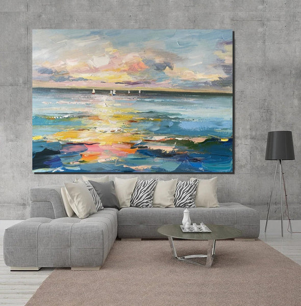 Abstract Canvas Painting, Extra Large Abstract Artwork, Modern Paintings for Dining Room, Hand Painted Canvas Art, Oversized Large Wall Art-ArtWorkCrafts.com