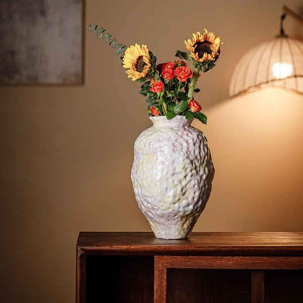 Handmade Water Holding Flower Vases, Modern Bouquet Flower Vases, Centerpiece on Dining Table, Large Flower Vase on Table, Pottery Flower Vases-ArtWorkCrafts.com