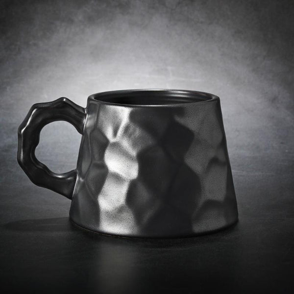 Ceramic Coffee Mug, Large Capacity Coffee Cups, Large Handmade Pottery Coffee Cup, Large Tea Cup, Black Coffee Cup-ArtWorkCrafts.com