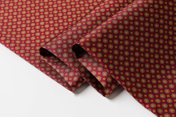 Red Mens Spring Autumn Scarf, Lightweight Silk Scarf Men, Formal Wear Silk Scarf, Silk Ascot For Men, Silk Neckerchief For Business, Mens Dress Silk Scarf, Long Silk Scarf for Men, High Quality Silk Necktie-ArtWorkCrafts.com