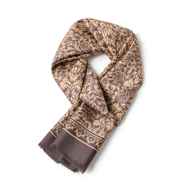 Formal Wear Silk Scarf, Silk Ascot For Men, Silk Scarf For Suit, British Style Long Scarf, Business Silk Scarf Men, Luxury Silk Neck Scarf, Mens Spring Autumn Scarf, Lightweight Silk Scarf Men-ArtWorkCrafts.com