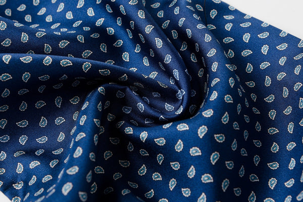 Formal Wear Silk Scarf, Silk Ascot For Men, Blue Mens Spring Autumn Scarf, Lightweight Silk Scarf Men, Silk Neckerchief For Business, Mens Dress Silk Scarf, Long Silk Scarf for Men, High Quality Silk Necktie-ArtWorkCrafts.com