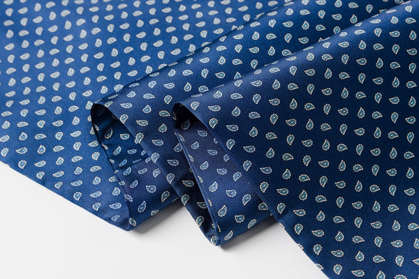 Formal Wear Silk Scarf, Silk Ascot For Men, Blue Mens Spring Autumn Scarf, Lightweight Silk Scarf Men, Silk Neckerchief For Business, Mens Dress Silk Scarf, Long Silk Scarf for Men, High Quality Silk Necktie-ArtWorkCrafts.com