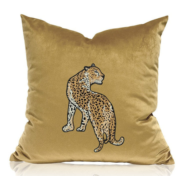 Contemporary Throw Pillows, Cheetah Decorative Cushion, Modern Sofa Pillows, Decorative Pillows for Living Room-ArtWorkCrafts.com